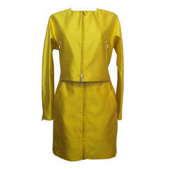 Claude Montana Bright Yellow Iconic Suit