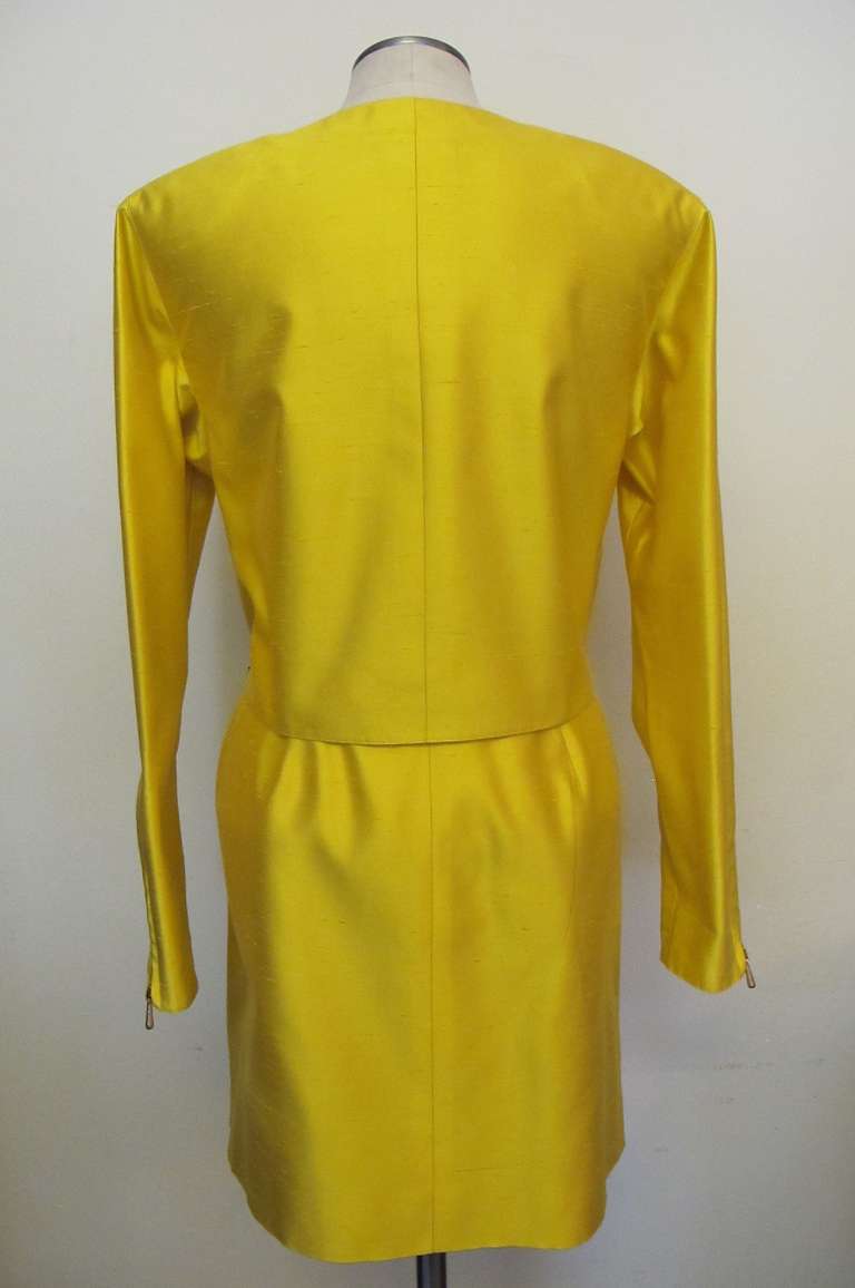 Claude Montana Bright Yellow Iconic Suit In Excellent Condition For Sale In San Francisco, CA
