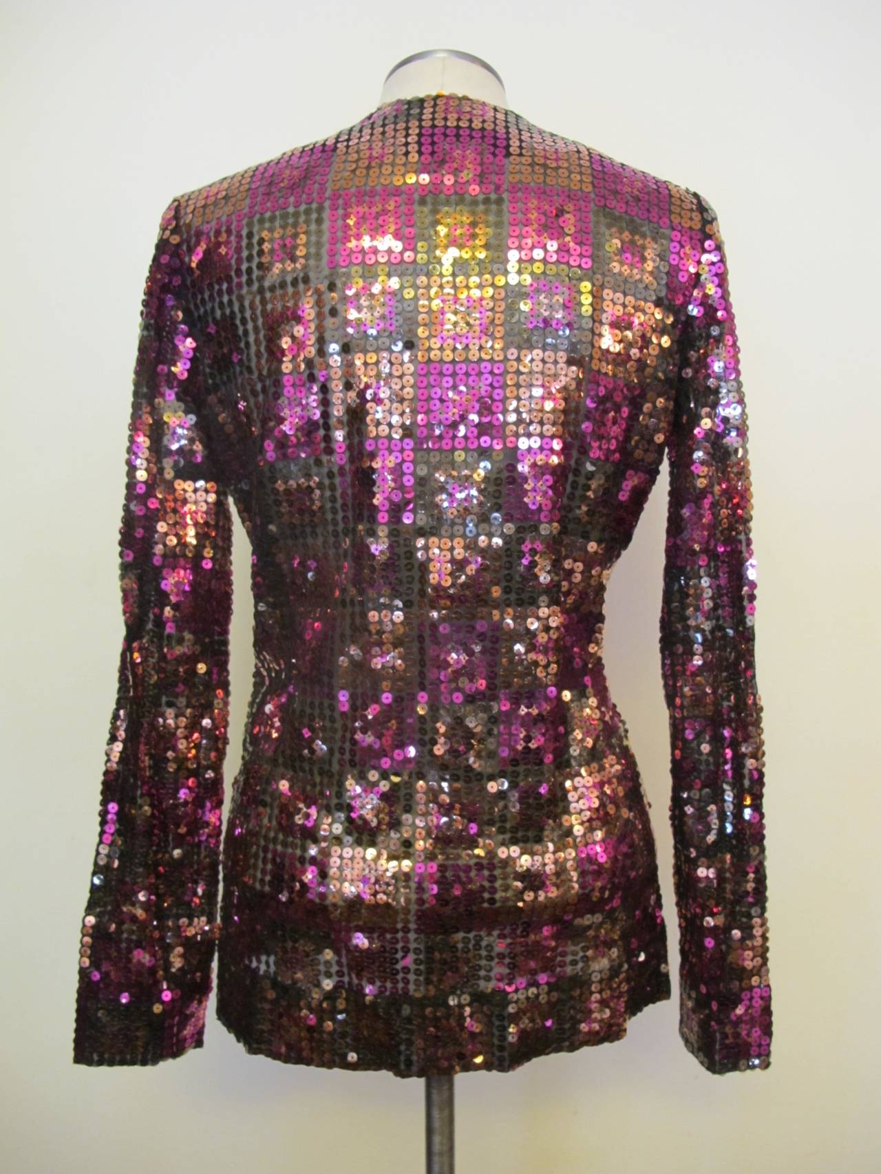 Women's Adolfo for Saks Fifth Avenue Sequin Jacket For Sale