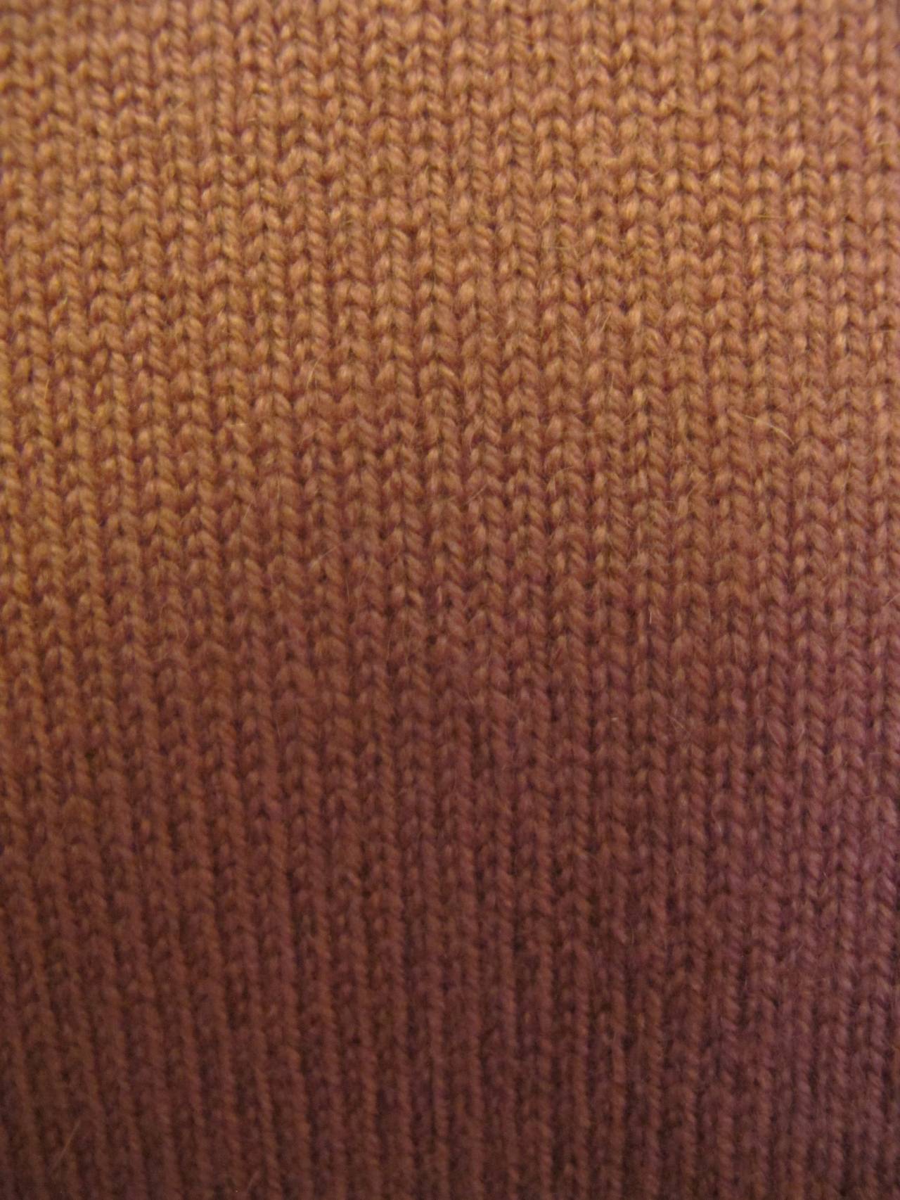 1960's Ballantyne Turtle Neck Cashmere Sweater made expressly for I. Magnin For Sale 2