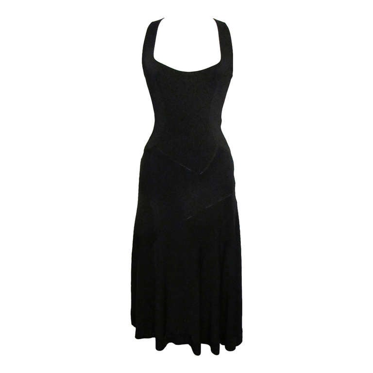 Alaia Black Sleeveless Day and Evening Dress For Sale