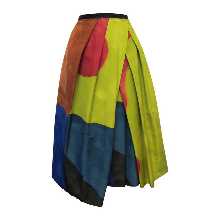 Marni Multi-Colored Skirt With Different Size Pleating
