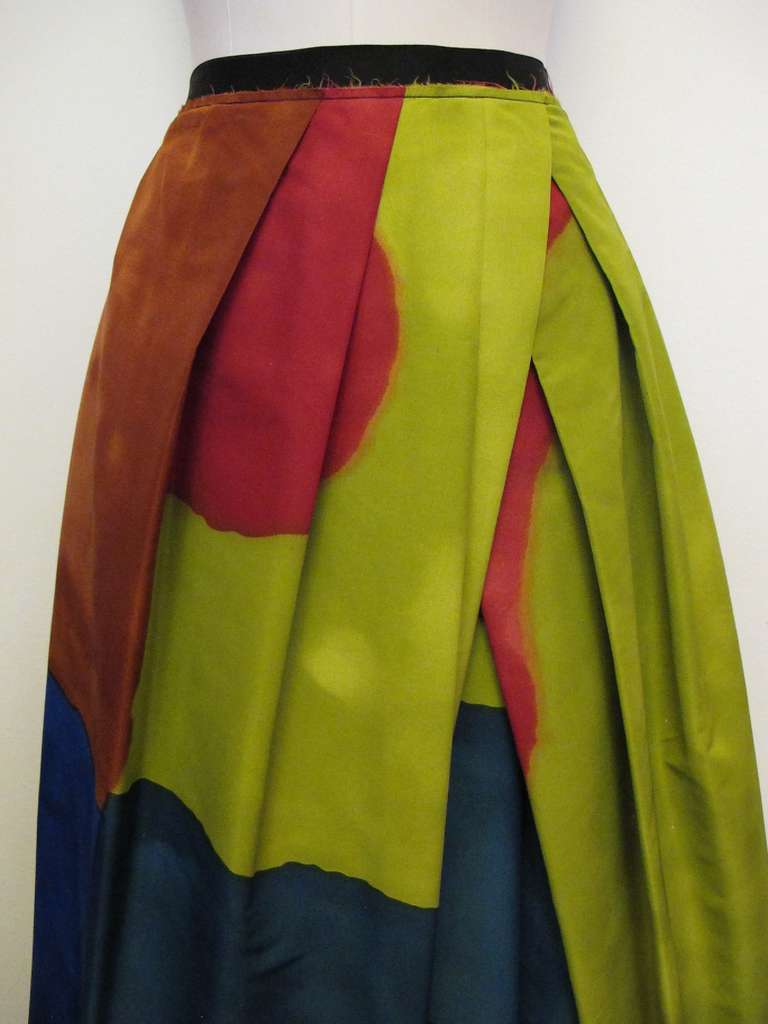 Women's Marni Multi-Colored Skirt With Different Size Pleating