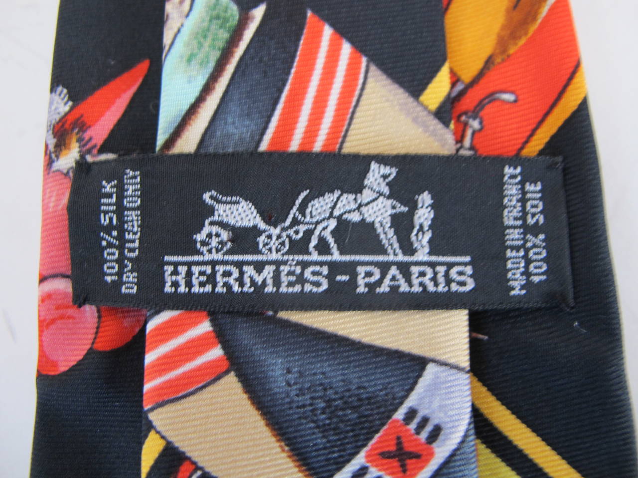 Hermes Rare Southwest Native American Kachina Dolls Theme Tie 6