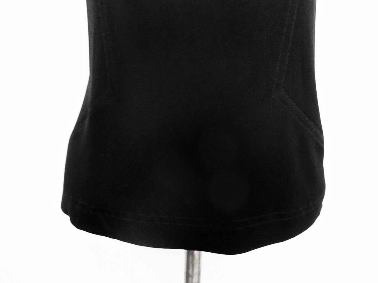 New Jean Muir Black Tank top with Silver Sequins For Sale 3