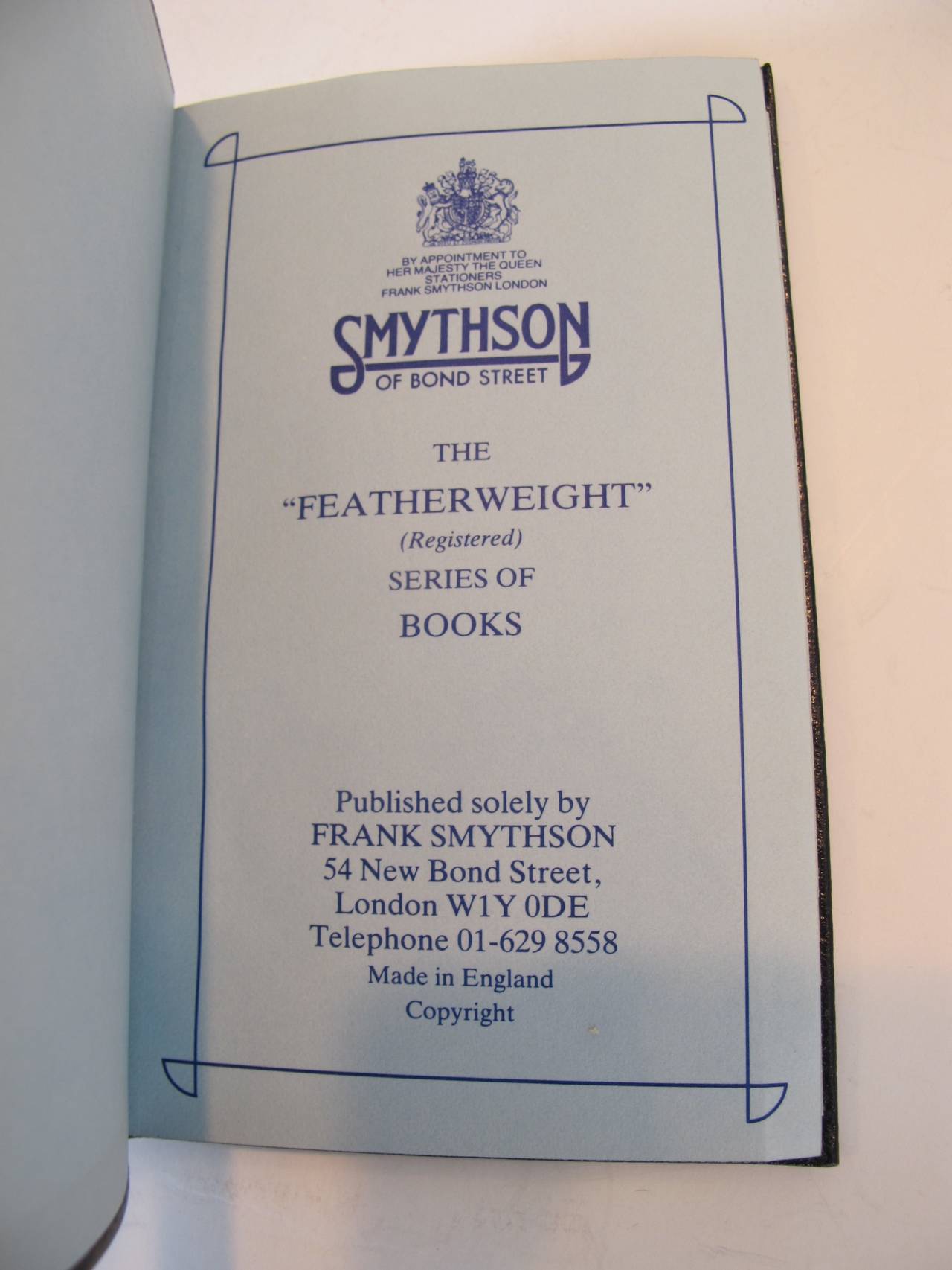 Women's New-Vintage Black Leather Smythson London, Paris, New York Address Book