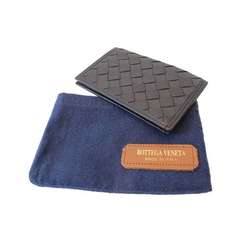 New-Old Bottega Veneta Woven Black Card Holder