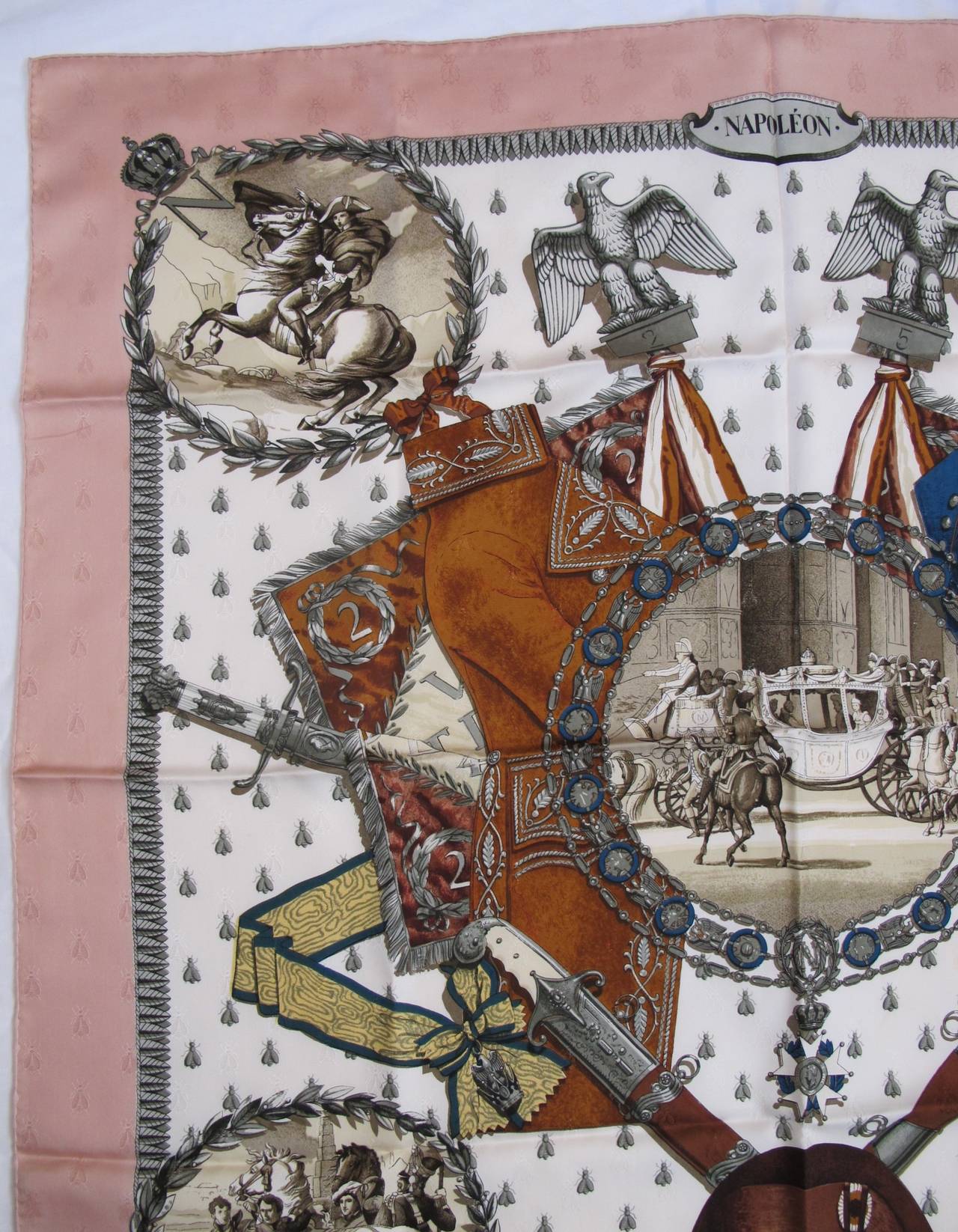 Hermes Napoleon Silk Scarf In Excellent Condition For Sale In San Francisco, CA