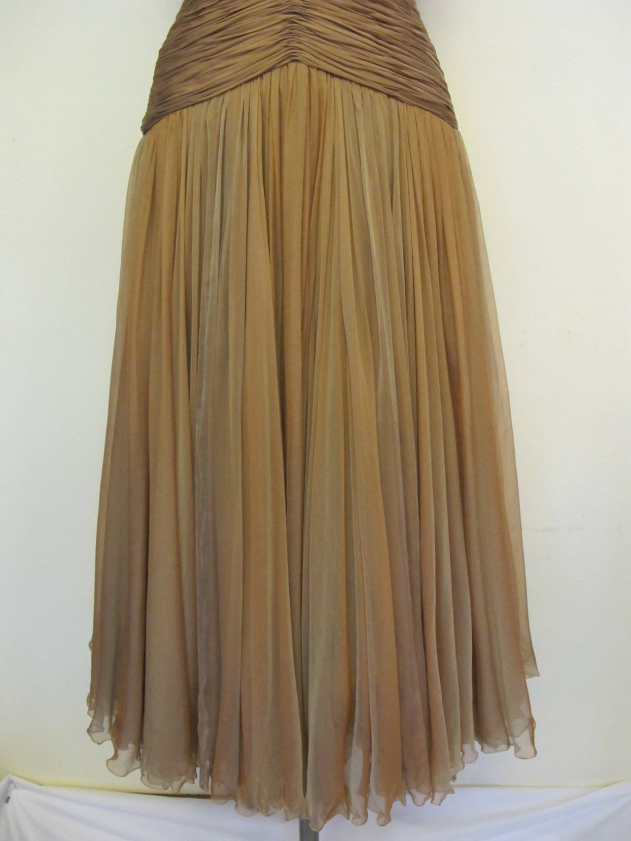 Gianni Versace Spring - Summer 2006 Runway Multi Shaded Caramel Gown For Sale 2