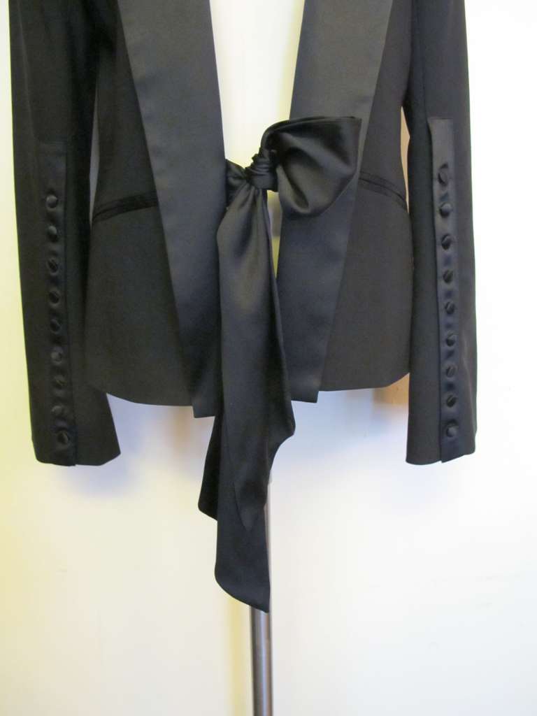 Diane von Furstenberg Collectable Black Tuxedo Evening Jacket In New Condition In San Francisco, CA