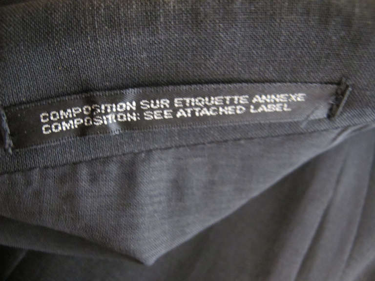 Yohji Yamamoto Asymmetric Black Coat Dress 6