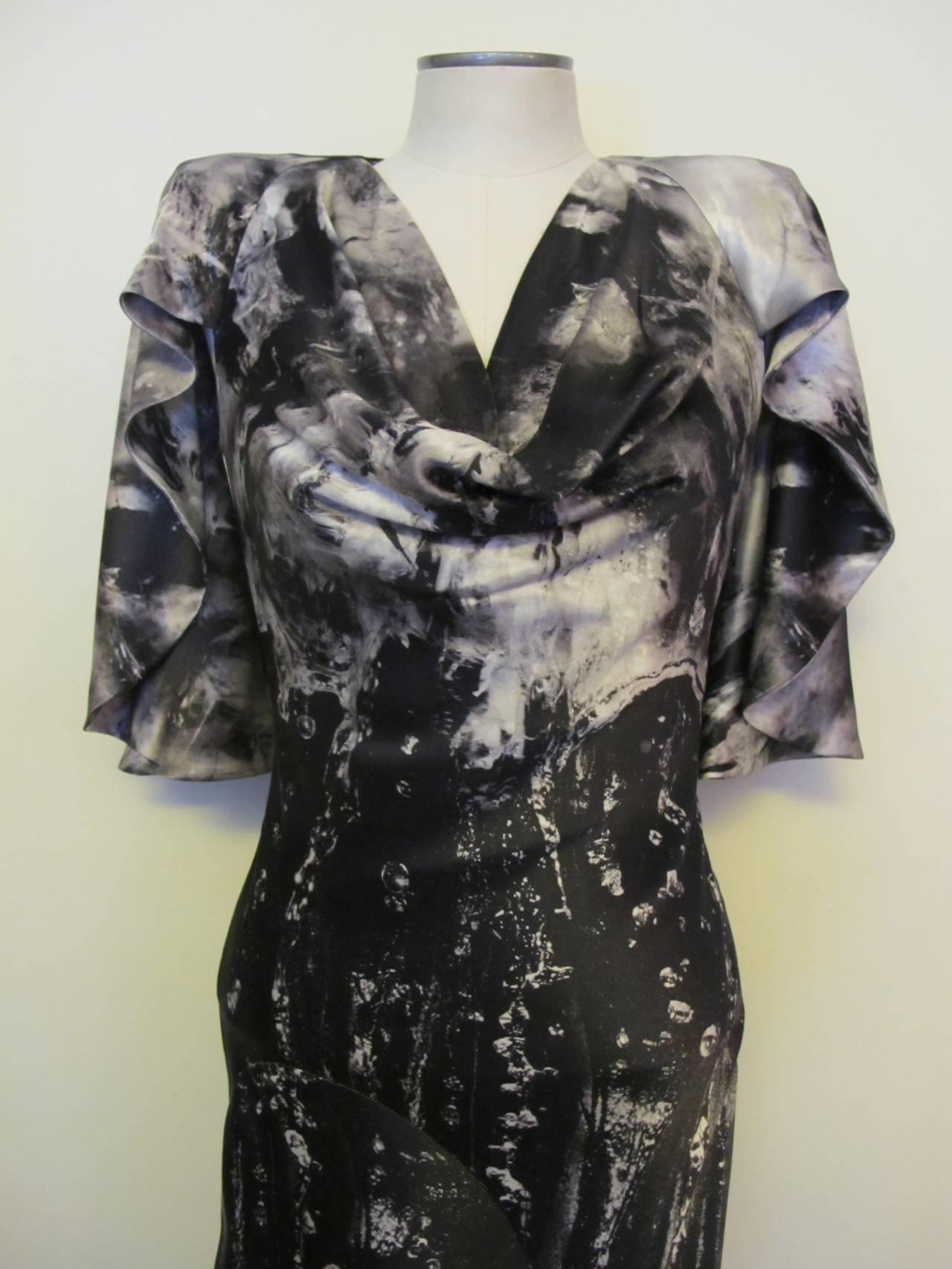 Women's 2010 Alexander McQueen Collectable Silk Evening Gown For Sale