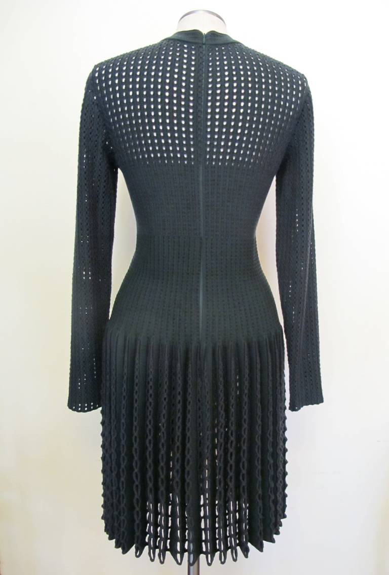 New Azzedine Alaia Hunter Green Iconic Dress In New Condition For Sale In San Francisco, CA