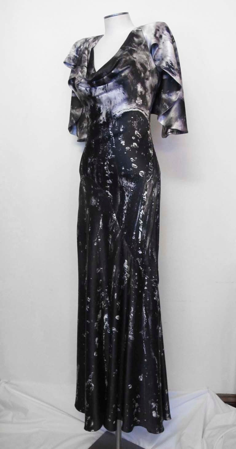 Black 2010 Alexander McQueen Collectable Silk Evening Gown For Sale