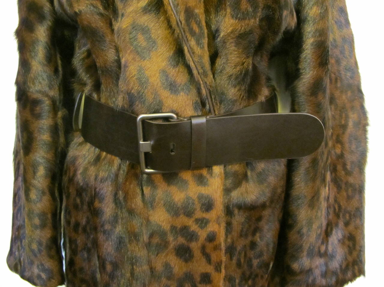 New Tom Ford Fall 2014 Runway Leopard Winter Coat For Sale 2