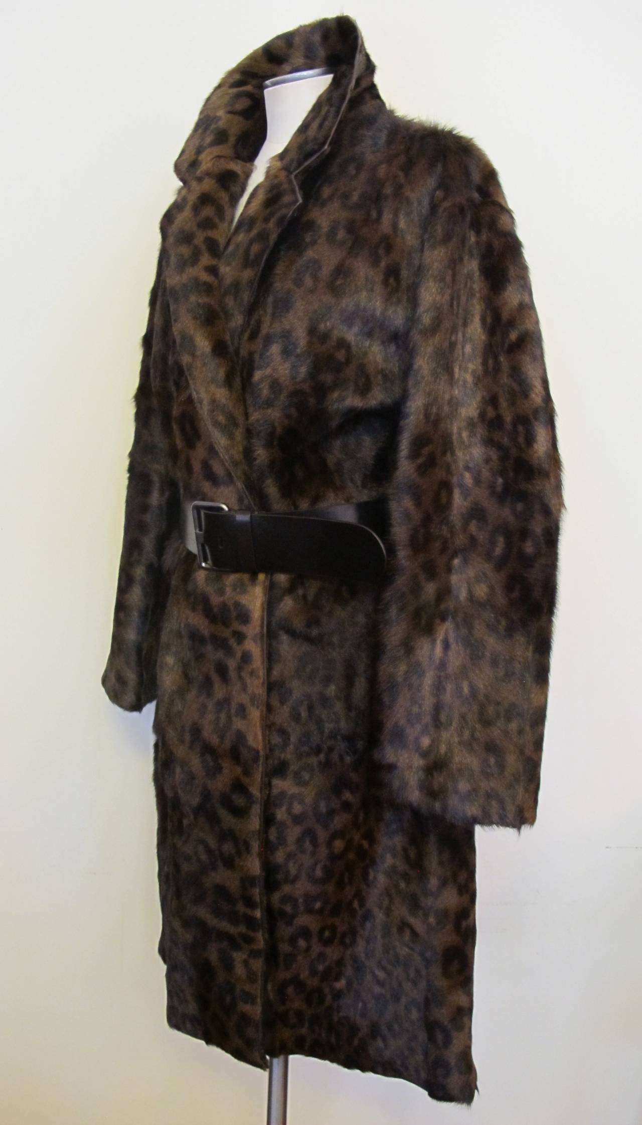 New Tom Ford Fall 2014 Runway Leopard Winter Coat In New Condition For Sale In San Francisco, CA