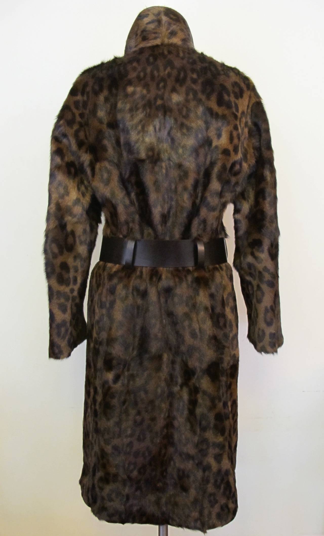 Women's New Tom Ford Fall 2014 Runway Leopard Winter Coat For Sale