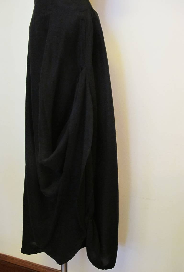 Women's Yohji Yamamoto Chic Black Evening Gown For Sale