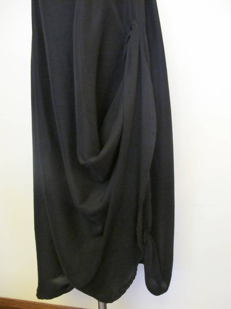 Yohji Yamamoto Chic Black Evening Gown For Sale 1