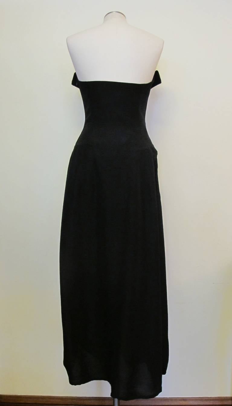 Yohji Yamamoto Chic Black Evening Gown For Sale 3