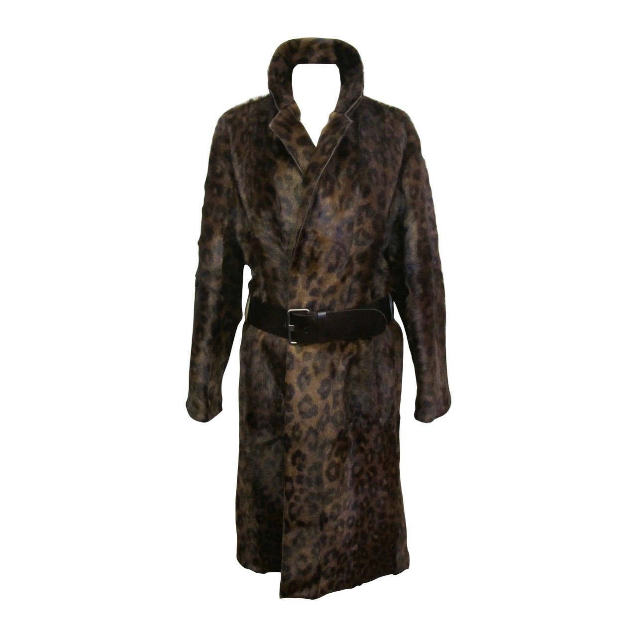 New Tom Ford Fall 2014 Runway Leopard Winter Coat For Sale