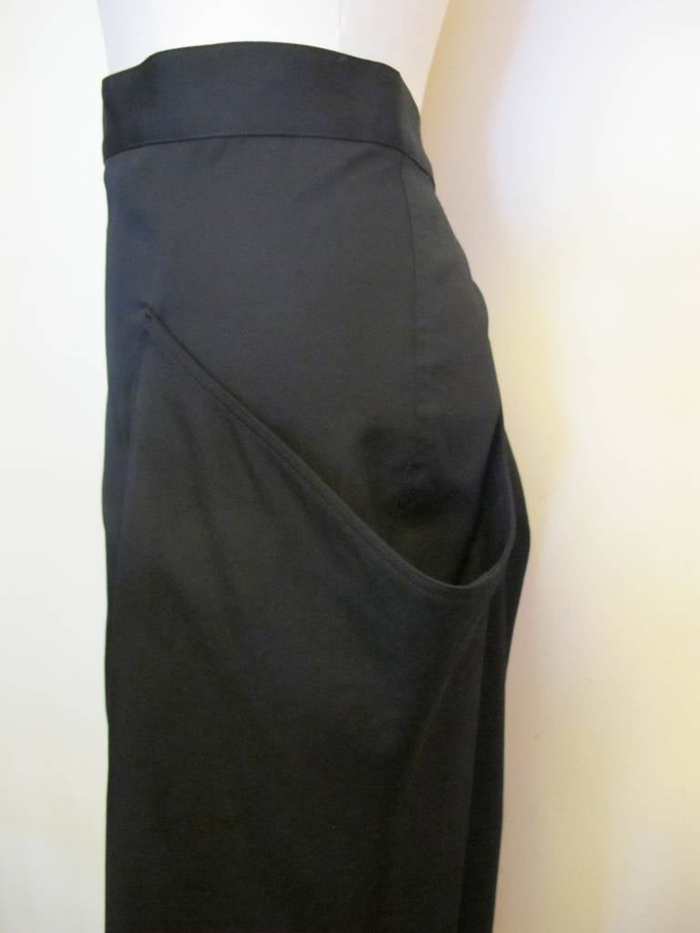 New Yohji Yamamoto Black Angular Skirt For Sale 2