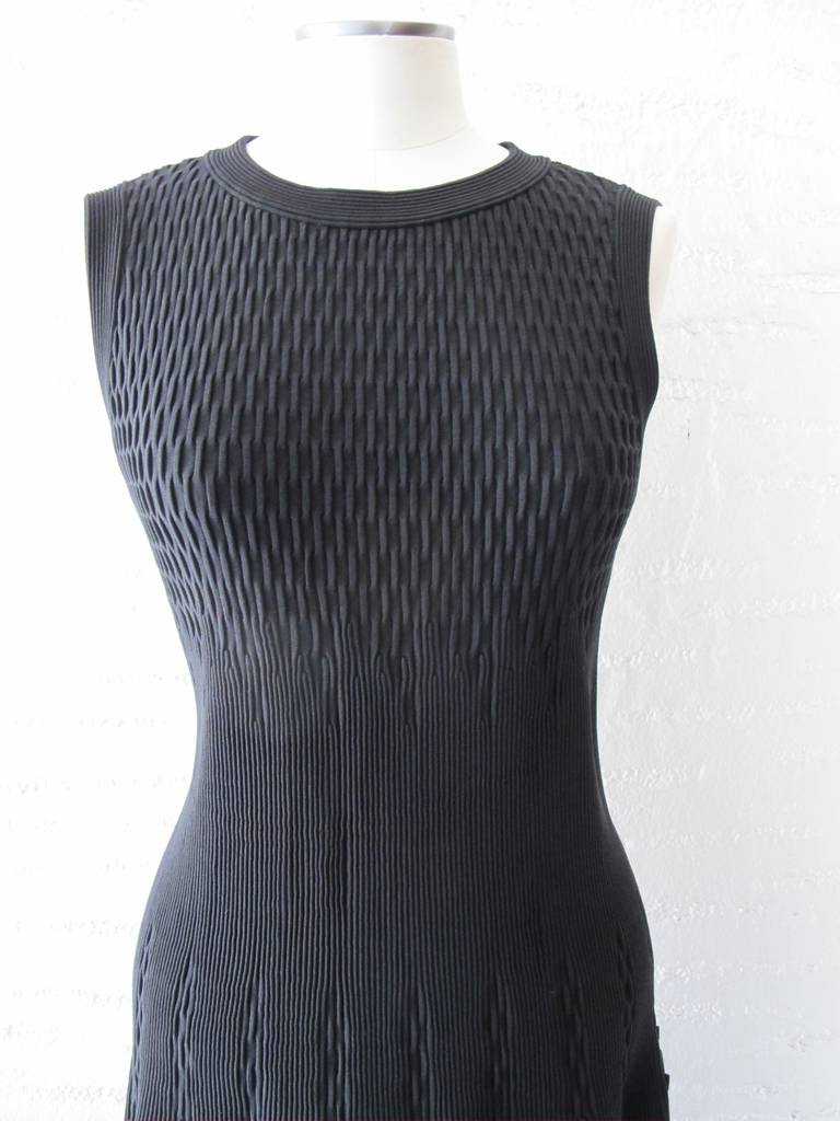 Women's New Alaia Exquisite Sleeveless Black Dress For Sale