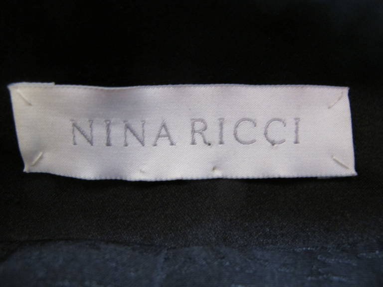 Nina Ricci New Black Satin Bolero Jacket For Sale 4