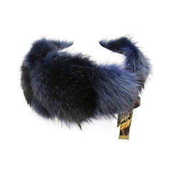2012 New Versace Bluette Fox Wrap 5