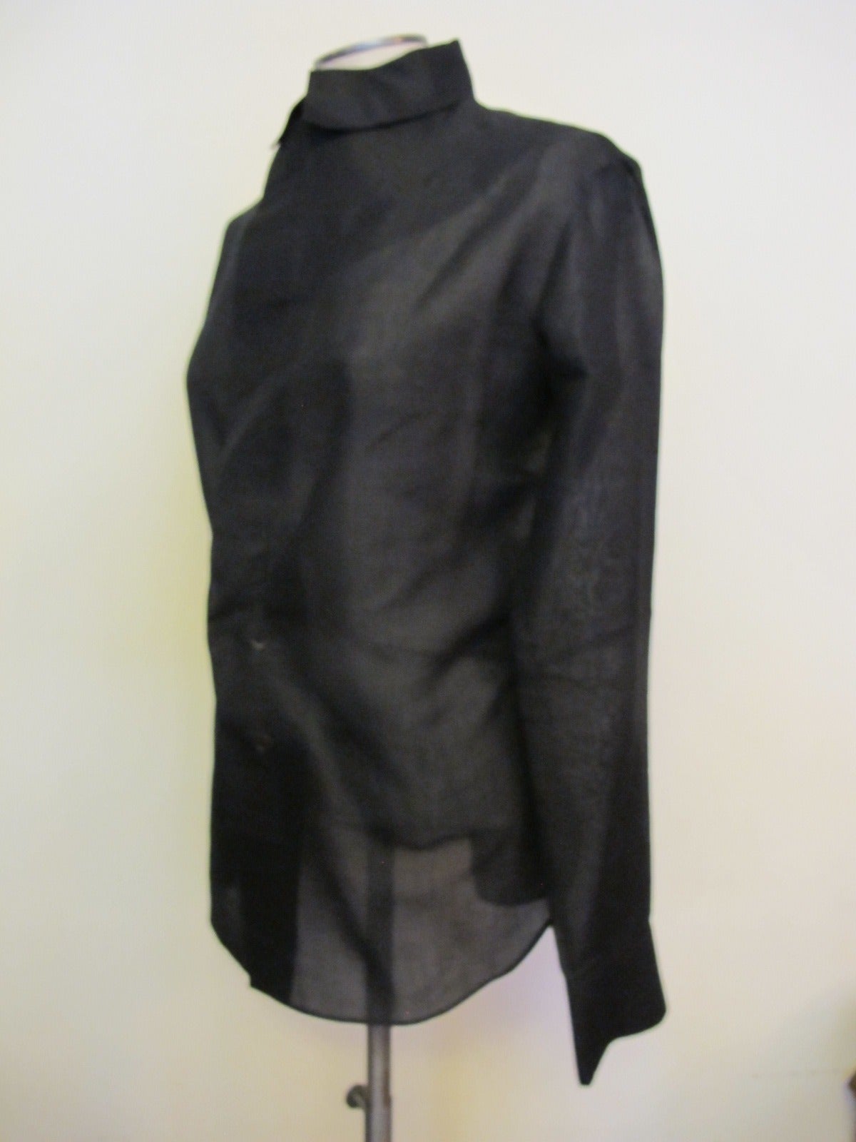 Black Yohji Yamamoto Coat - Blouse For Sale