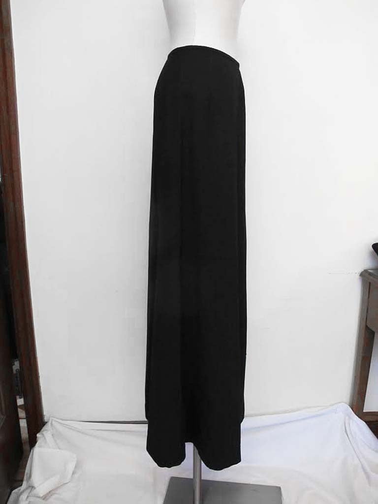 Black 1980's New Yohji Yamamoto Wool Skirt For Sale