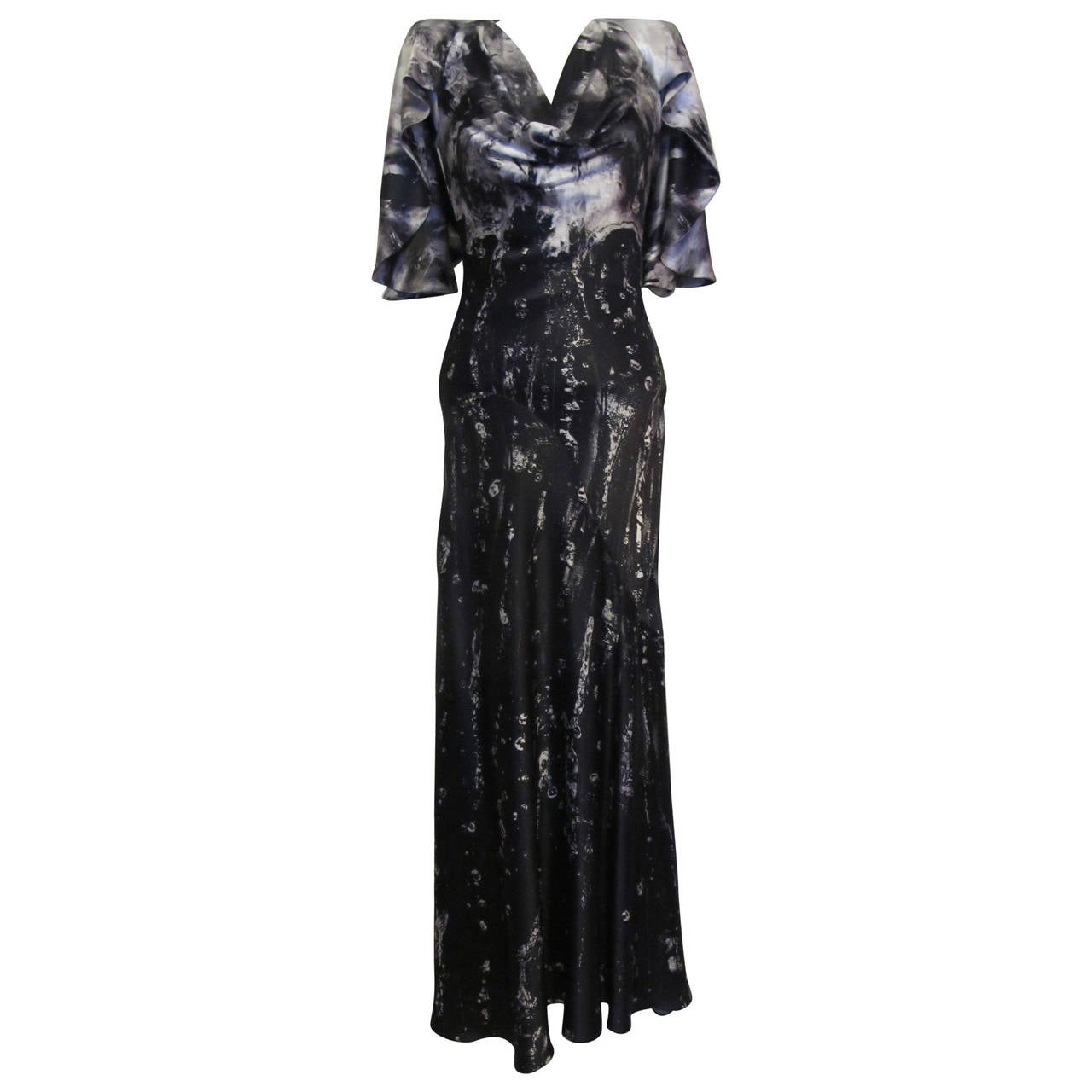 2010 Alexander McQueen Collectable Silk Evening Gown For Sale