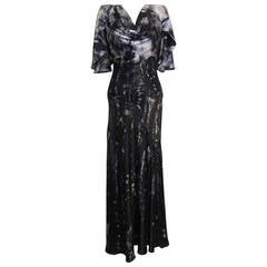 2010 Alexander McQueen Collectable Silk Evening Gown