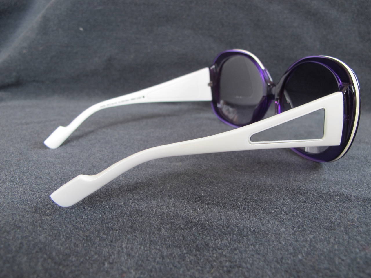 Courreges Purple and White Sunglasses 3