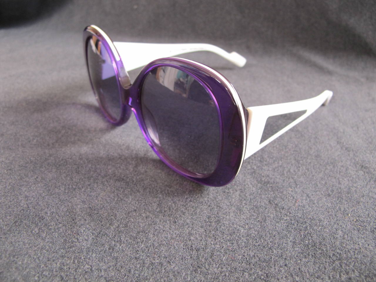 Courreges Purple and White Sunglasses 1