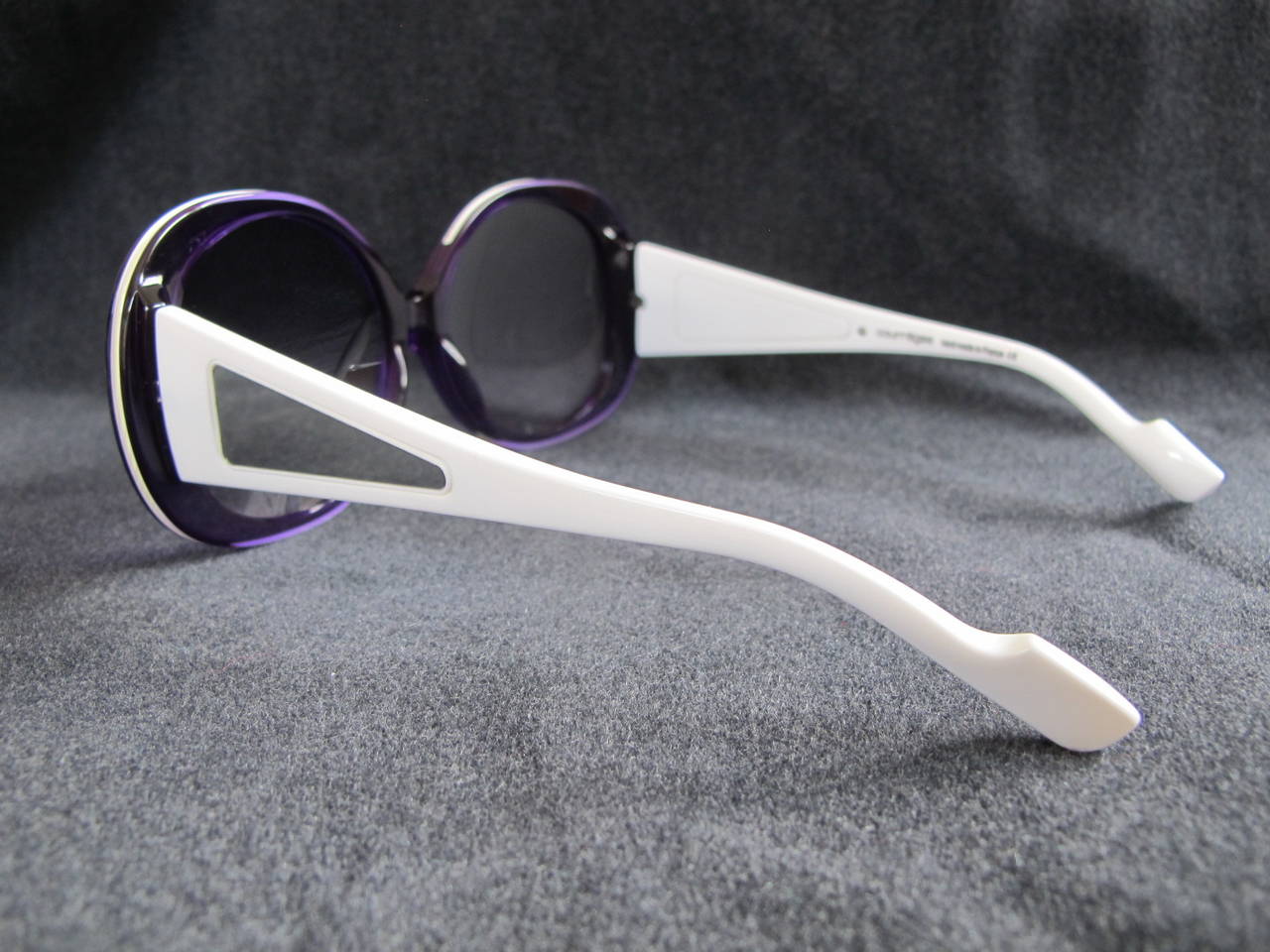 Courreges Purple and White Sunglasses 2