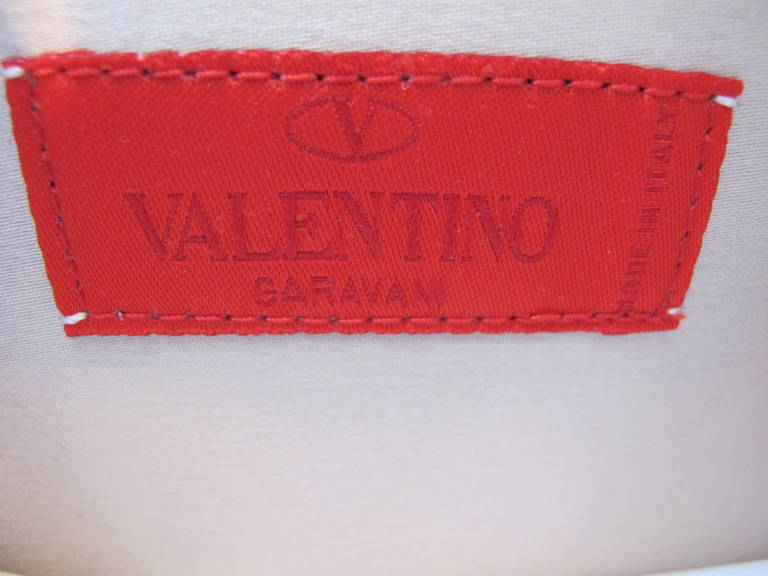 Valentino Garavani Pearl-Silver Flat Clutch For Sale 3