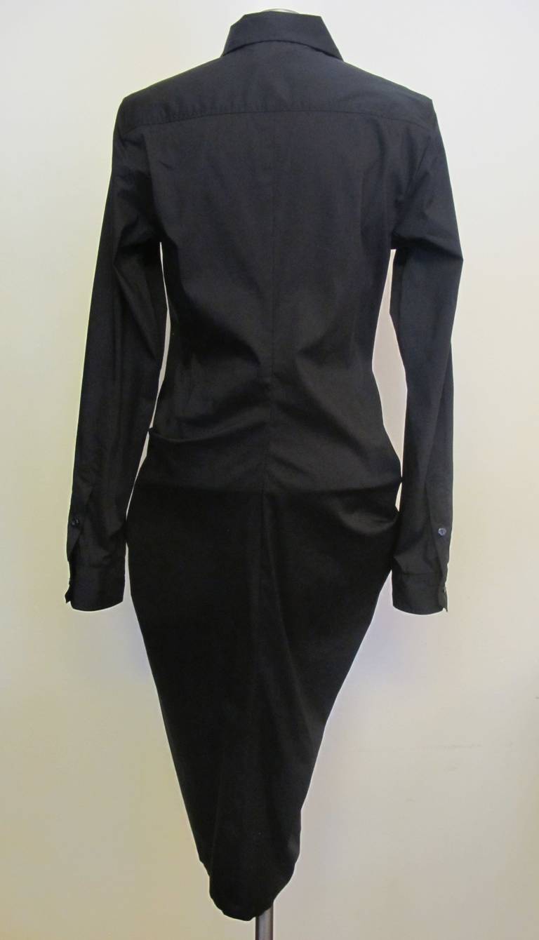 Max Mara Black Chic Draped Dress For Sale 1