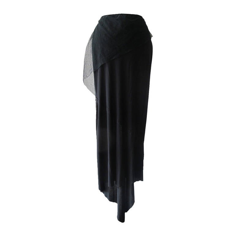 Jean Paul Gaultier Unique Black Asymmetrical Skirt For Sale