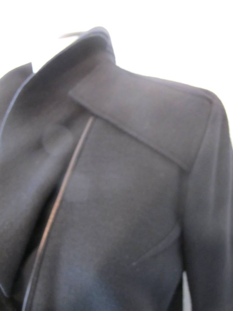 Givenchy Luxurious Black Jacket with Leather Trim and Epaulettes For Sale 1