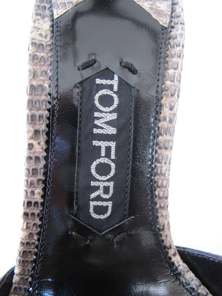Tom Ford Ring Lizard Wedge Shoes For Sale 2