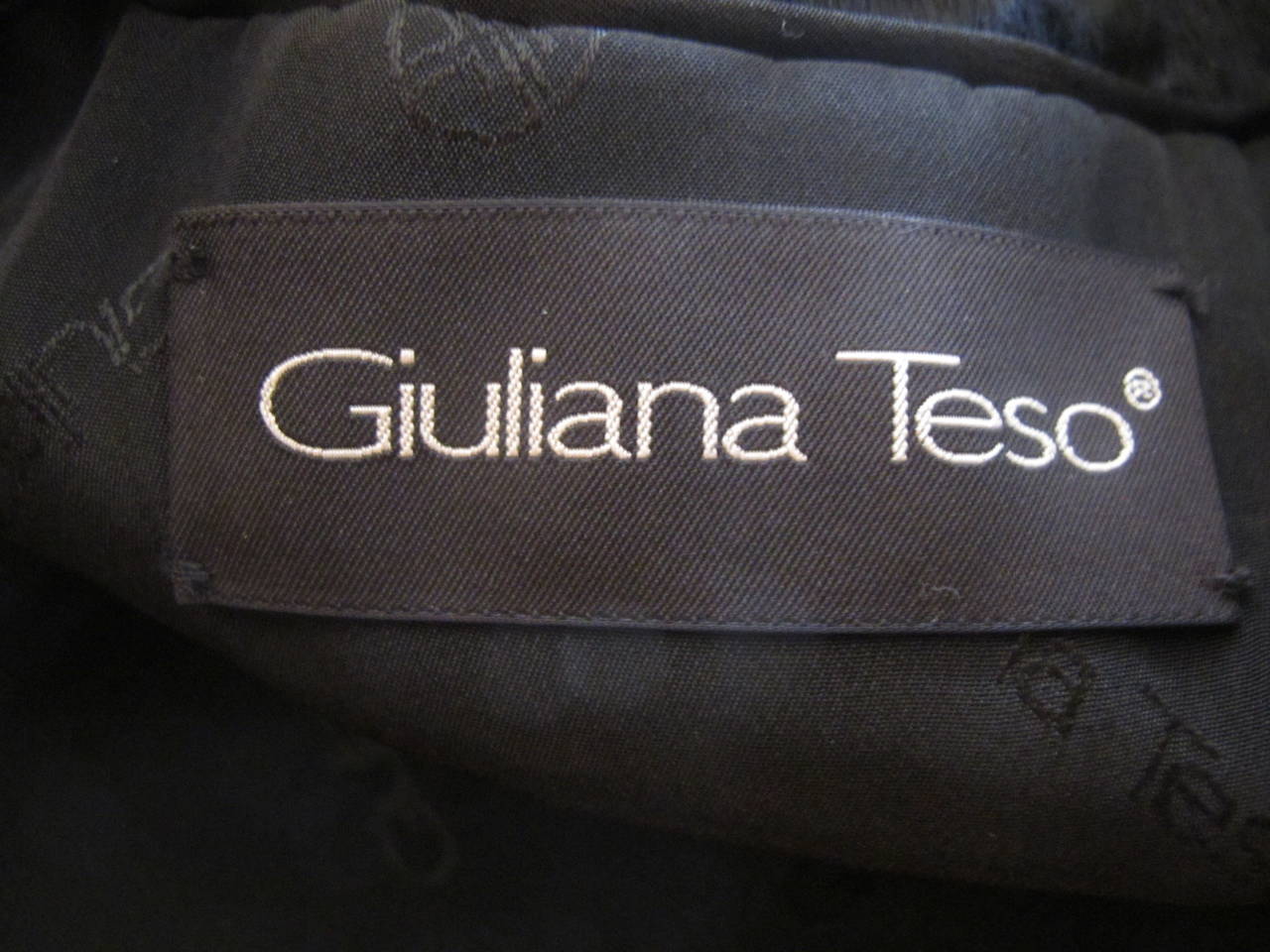 Giuliana Teso Black Broadtail Jacket for Neiman Marcus For Sale 5