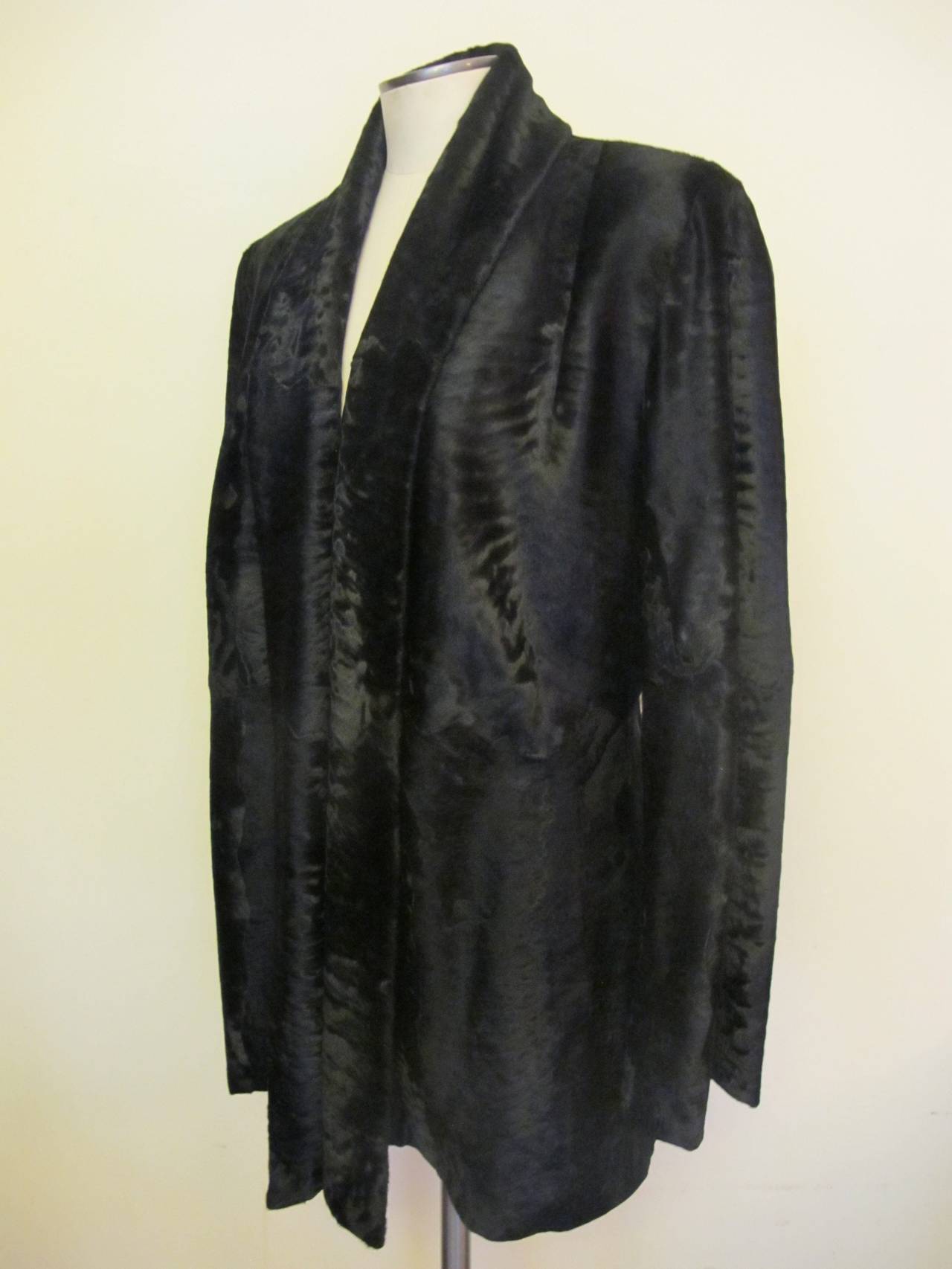 Women's Giuliana Teso Black Broadtail Jacket for Neiman Marcus For Sale