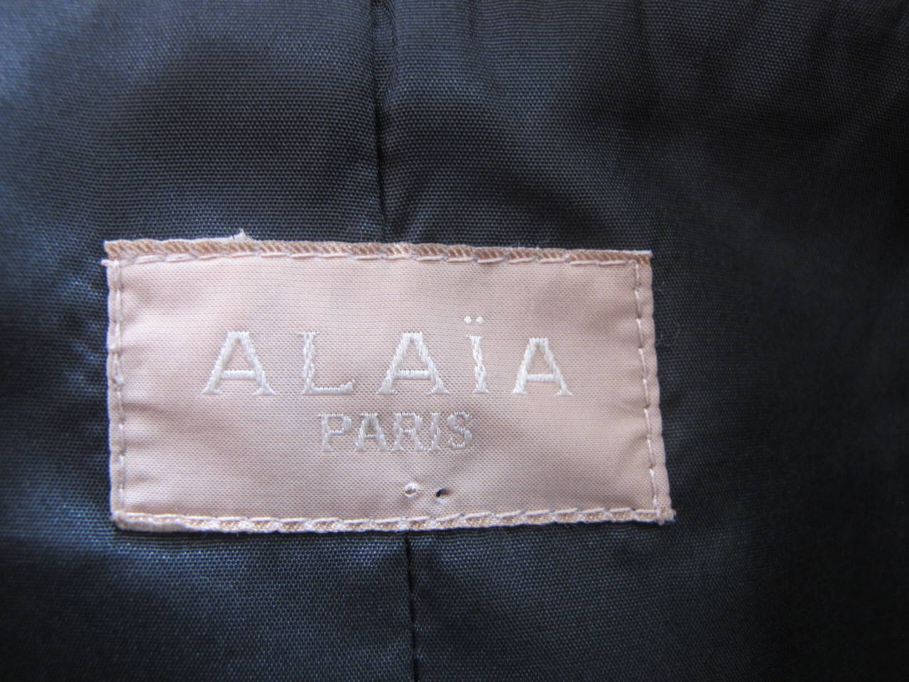 Alaia Chic Wool Black Coat with Semi-Shawl Collar For Sale 4