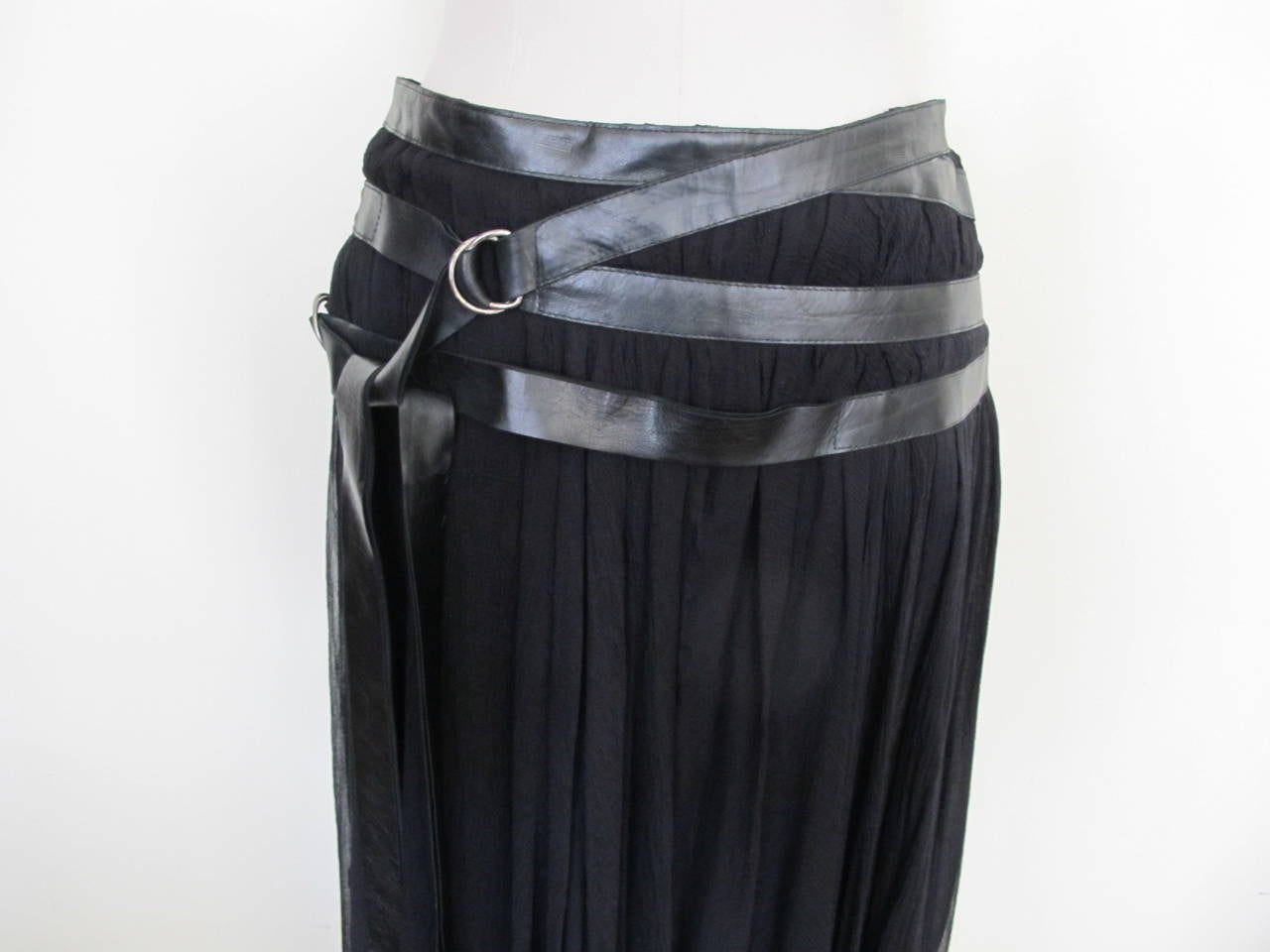 Black Alexander McQueen 2002 Hipster Harness Skirt For Sale