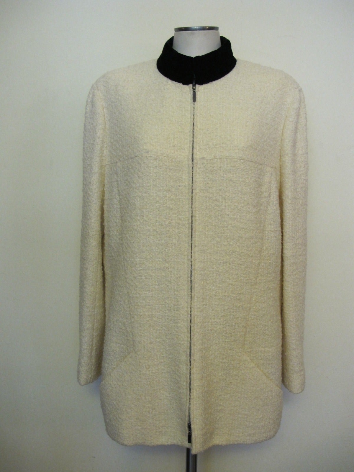 Chanel White-Ivory Bouclé Jacket