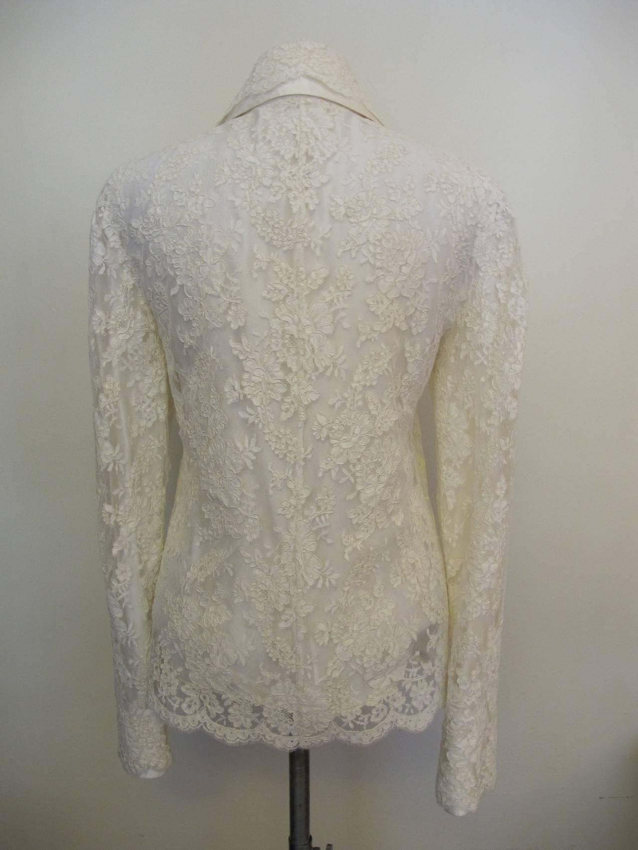Gray Valentino New Elegant Lace Blouse For Sale
