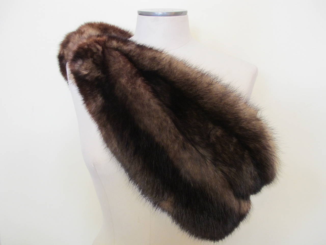 I. Magnin Double Sable Stole In Excellent Condition For Sale In San Francisco, CA