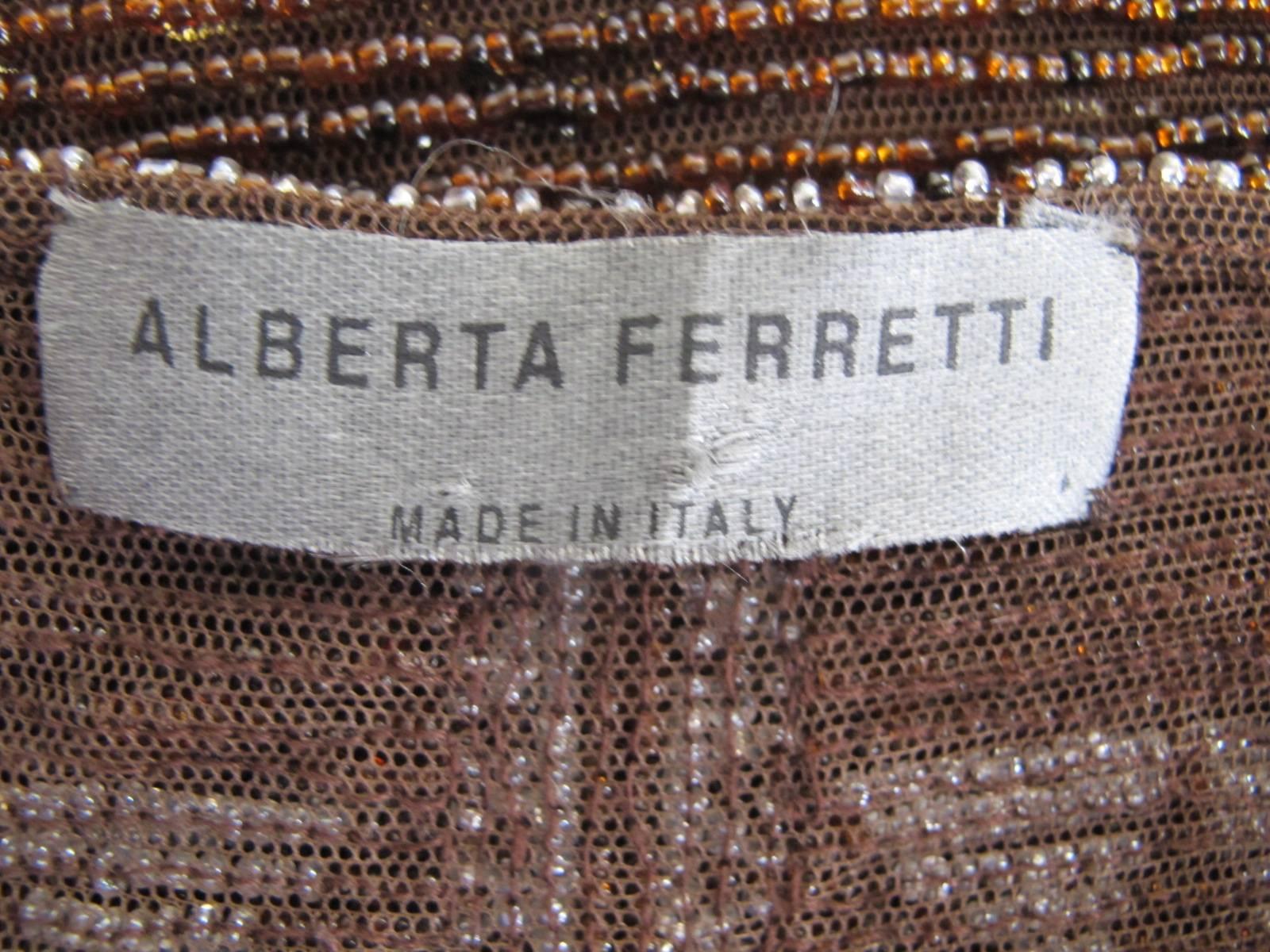 Alberta Ferretti Beaded Sleeveless Evening Gown For Sale 5
