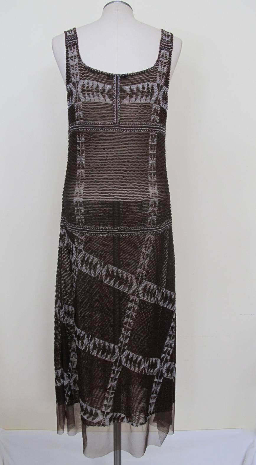 Women's Alberta Ferretti Beaded Sleeveless Evening Gown For Sale